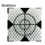 FP001 ダイヤモンドトンネルマッピング反射ステッカー 監視測定ポイントステッカー、サイズ：60x60mm、三角形付き60x60mm