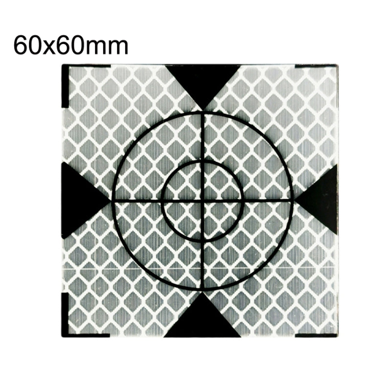 FP001 ダイヤモンドトンネルマッピング反射ステッカー 監視測定ポイントステッカー、サイズ：60x60mm、三角形付き60x60mm