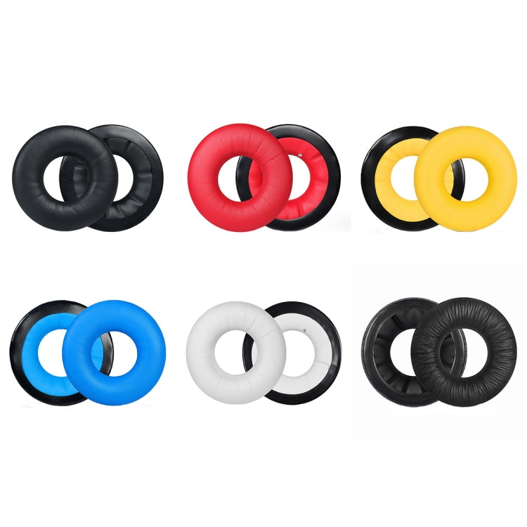 1ペア ヘッドセットスポンジカバー Sennheiser HD25-1II/25/25SP/25SP-II用 ブラック、レッド、イエロー、ブルー、ホワイト、ブラックシワ加工