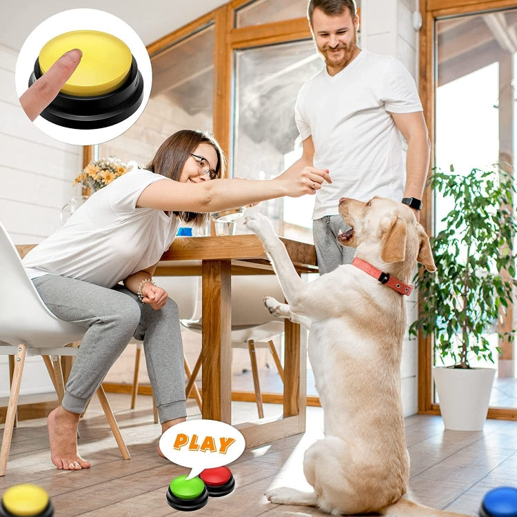 ペットコミュニケーションボタン 犬用ボーカルボックス 録音ボーカライザー、スタイル: 録音モデル、ローズレッド、ピンク、イエロー、レイクブルー、ホワイト、ダークブルー、ライトブルー、グリーン、パープル、レッド、オレンジ