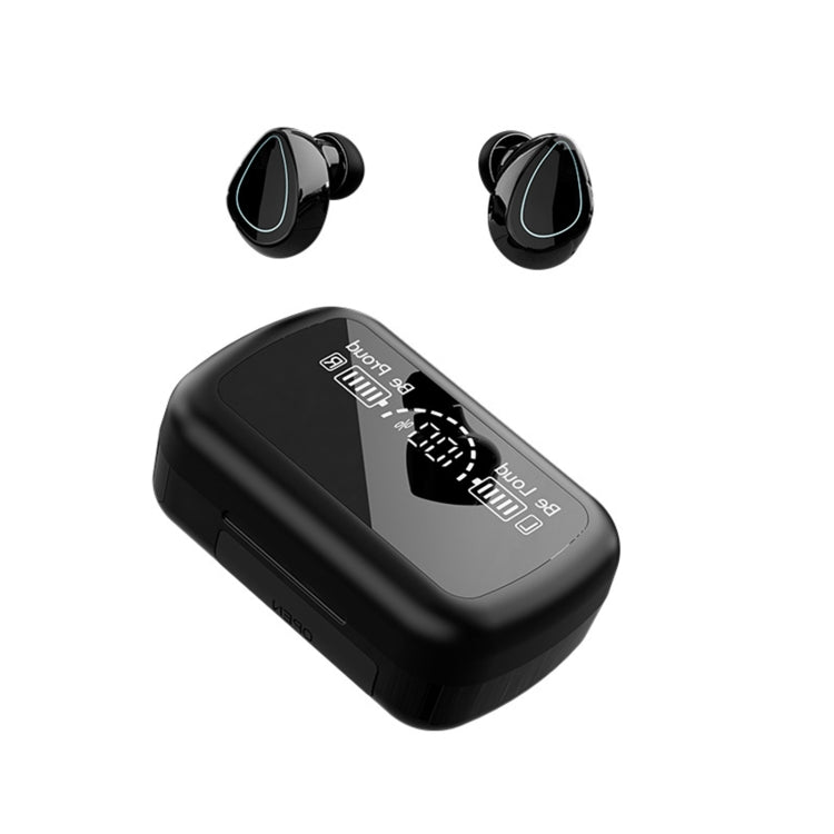 SKY10 充電ケース ステレオ デジタルディスプレイ ミニインビジブル Bluetooth ヘッドセット、SKY10 ブラック
