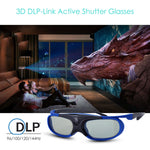 JX30-T アクティブシャッター3Dメガネ DLP-LINKプロジェクションX5/Z6/H2対応 96HZ-144HZ対応