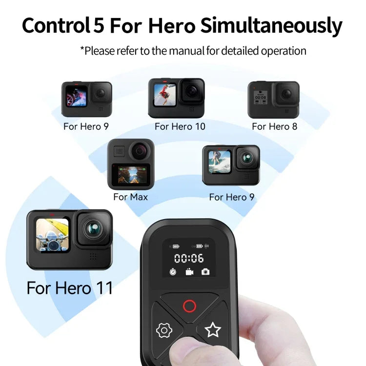 TELESIN T10 80m Bluetoothリモコン GoPro Hero11 Black / HERO10 Black / HERO9 Black / HERO8 Black /Max用, GoPro用