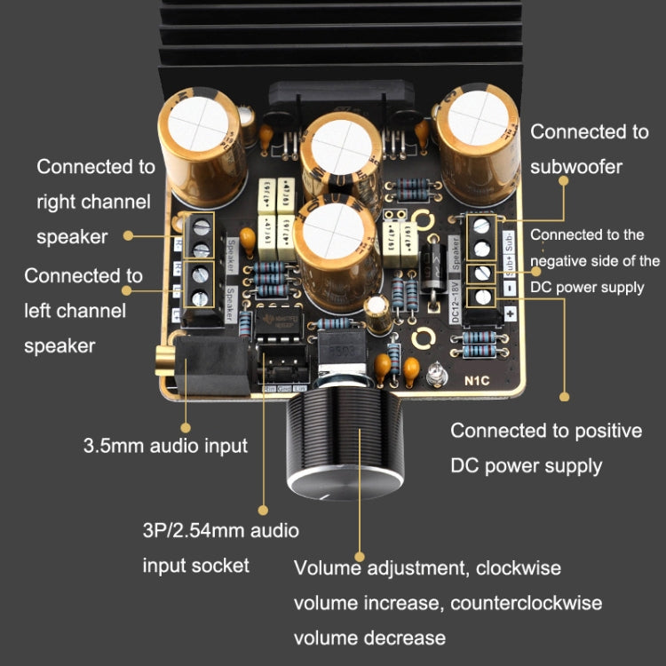 TDA7850アンプボード 2.1チャンネル 2x80W カーABタイプアンプモジュール DIY高出力120Wバス、TDA7850