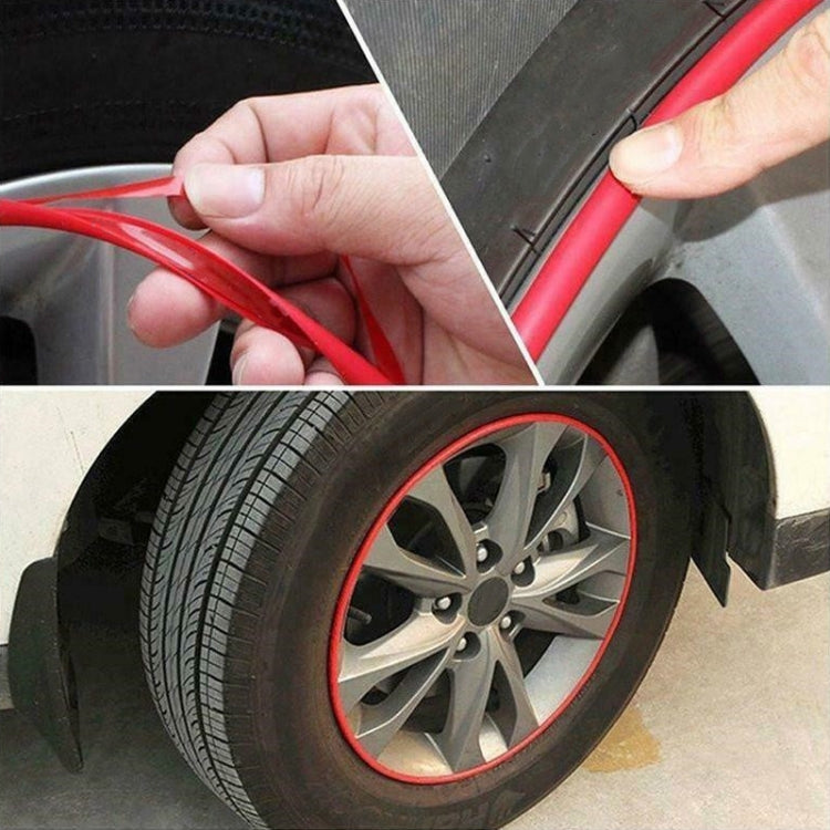 Car Wheel General TPE Protection Ring Bumper Wheel Decoration Modification Supplies, Black, Yellow, White, Orange, Gray, Red, Green, Blue, Pink, Purple