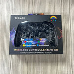 Switch Pro用ワイヤレスBluetoothゲームパッド LEDライトウェイクアップ機能付き、透明LED付き