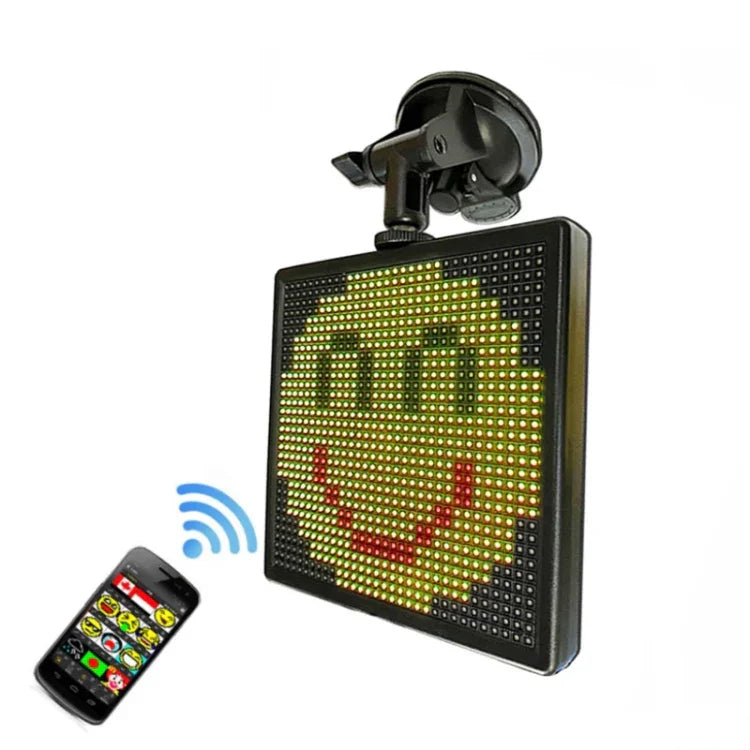 P4-32x32 RGB Full Color Emoticon Picture LED Car Display Wireless Transmission Wifi Custom, P4-32x32 RGB USB
