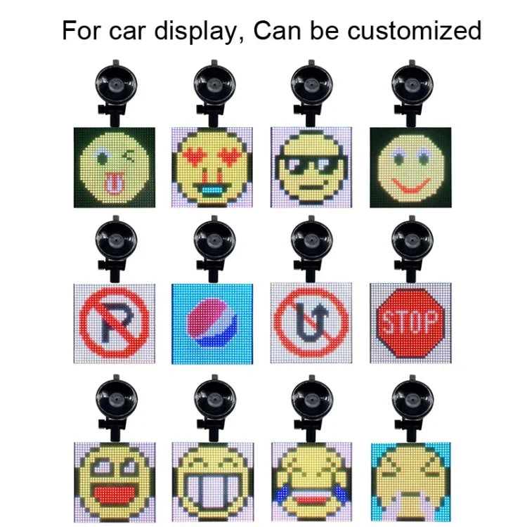 P4-32x32 RGB フルカラー 絵文字ピクチャー LED車載ディスプレイ 無線伝送 WiFi カスタム、P4-32x32 RGB USB