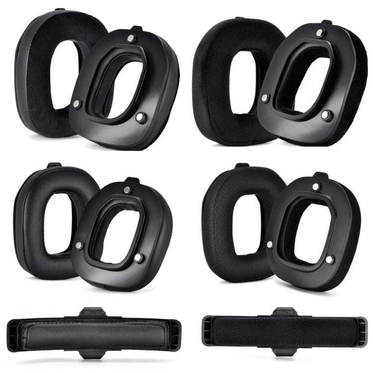 Logitech Astro A50 Gen4 ヘッドセット交換アクセサリー、仕様：2個 プロテインレザーイヤーマフ、2個 レザー+ベルベットイヤーマフ、2個 フットボールネットイヤーマフ、2個 ベルベットイヤーマフ、1個 プロテインレザーヘッドビーム、1個 ベルベットヘッドビーム
