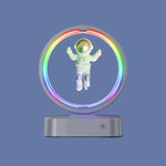 Y-558 磁気浮上宇宙飛行士TWS Bluetoothスピーカー RGBライト付き スタイル：ゴールデンベーシック、シルバーベーシック、ゴールデンクロックモデル、シルバークロックモデル、ゴールデンワイヤレス充電、シルバーワイヤレス充電
