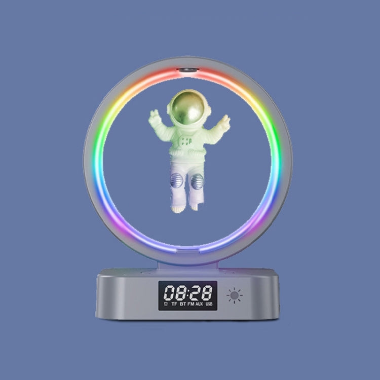 Y-558 磁気浮上宇宙飛行士TWS Bluetoothスピーカー RGBライト付き スタイル：ゴールデンベーシック、シルバーベーシック、ゴールデンクロックモデル、シルバークロックモデル、ゴールデンワイヤレス充電、シルバーワイヤレス充電