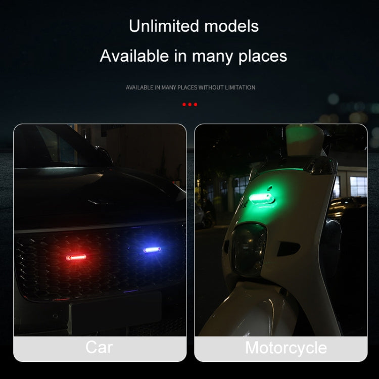 オートバイ電動車用後方衝突防止ソーラーストロボ警告灯、赤色ライト、青色ライト、多色ライト、明るい多色ライト