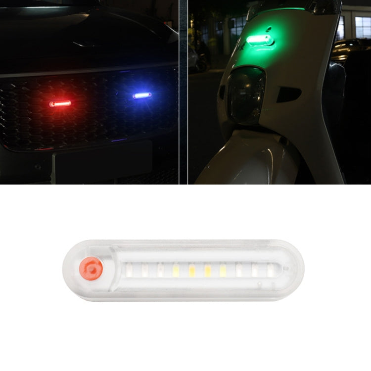 オートバイ電動車用後方衝突防止ソーラーストロボ警告灯、赤色ライト、青色ライト、多色ライト、明るい多色ライト