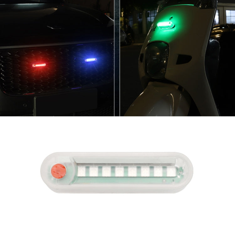 オートバイ電動車用後方衝突防止ソーラーストロボ警告灯、赤色ライト、青色ライト、多色ライト、明るい多色ライト