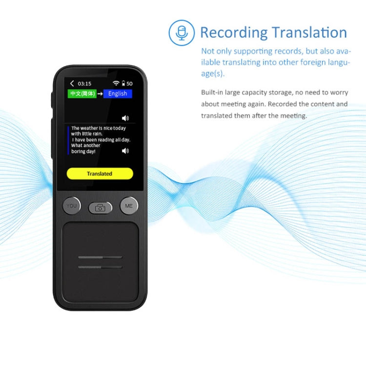 T16 スマートAI翻訳旅行用翻訳機 138言語相互翻訳対応 14言語オフライン翻訳対応、T16 ブラック