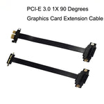 PCI-E 3.0 1X 90度 グラフィックカード／無線ネットワークカード延長ケーブル、ケーブル長：5cm、10cm、15cm、20cm、25cm、30cm、40cm、50cm