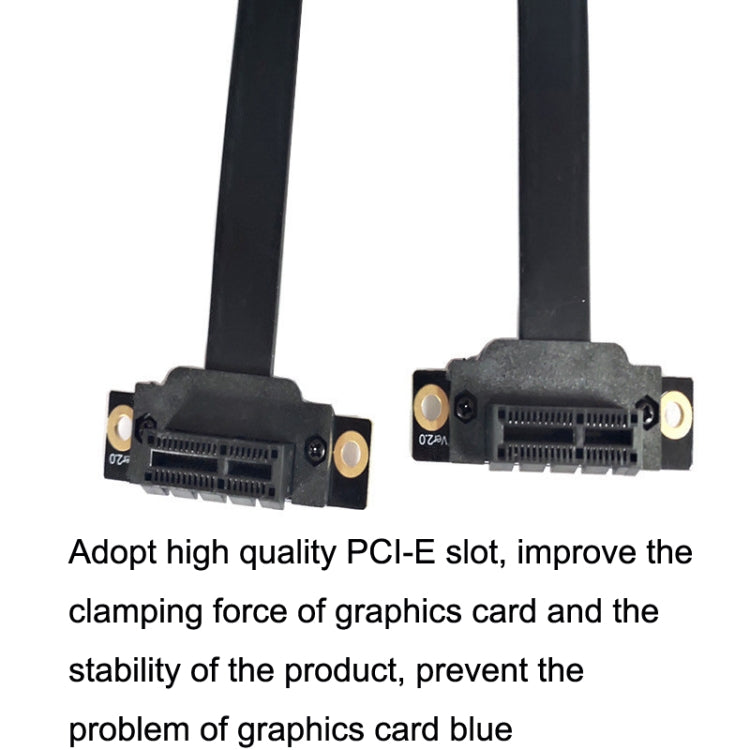 PCI-E 3.0 1X 90度 グラフィックカード／無線ネットワークカード延長ケーブル、ケーブル長：5cm、10cm、15cm、20cm、25cm、30cm、40cm、50cm