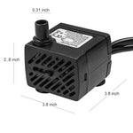 3W 4灯静音水槽用魚タンクろ過水中ポンプ噴水ポンプ、ライト付き