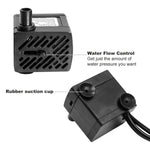 3W 4灯静音水槽用魚タンクろ過水中ポンプ噴水ポンプ、ライト付き