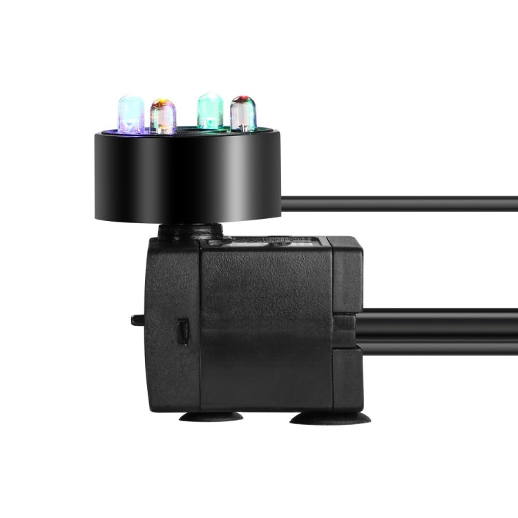 3W 4灯静音水槽用魚タンクろ過水中ポンプ噴水ポンプ、ライト付き