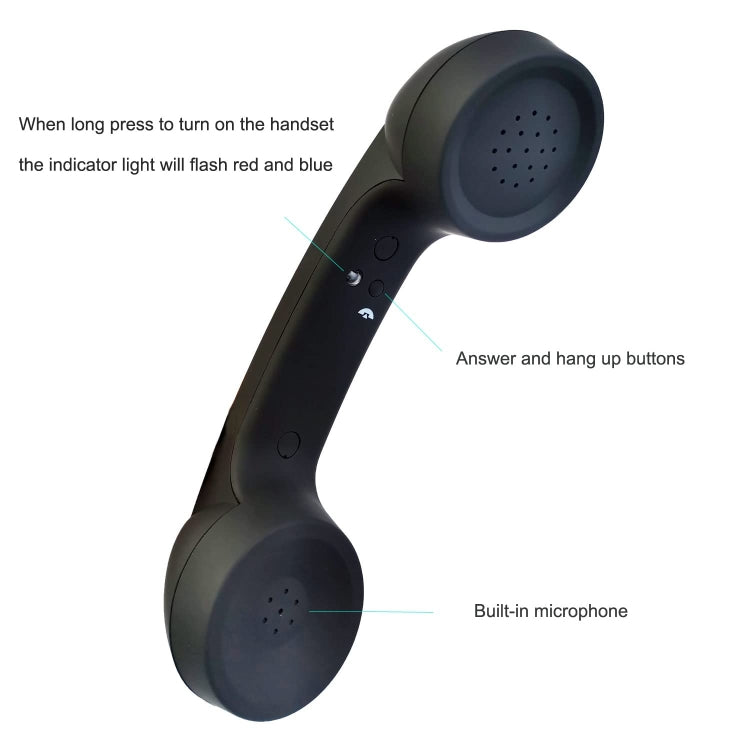 Bluetooth ワイヤレス接続 レトロマイク 外付け携帯電話ハンドセット、Bluetooth ブラック、Bluetooth ホワイト、Bluetooth スカイブルー、Bluetooth イエロー、Bluetooth レッド、Bluetooth ピンク