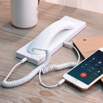 3.5mm ユニバーサルオフィス携帯電話レトロ外付けヘッドセット 携帯電話ハンドセット、3.5mm 有線ブラック、3.5mm 有線ホワイト