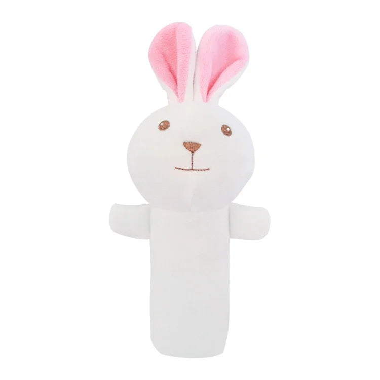 赤ちゃん用手持ちラトルおもちゃ 手握りスティック 新生児用安眠おもちゃ、スタイル：キリン、ピンクラビット、小さなグレー象、コアラ、ブタ、サル、ホワイトラビット、小さな赤いネズミ、小さな花の象、小さなバナナ、スリープベアブルーラトル