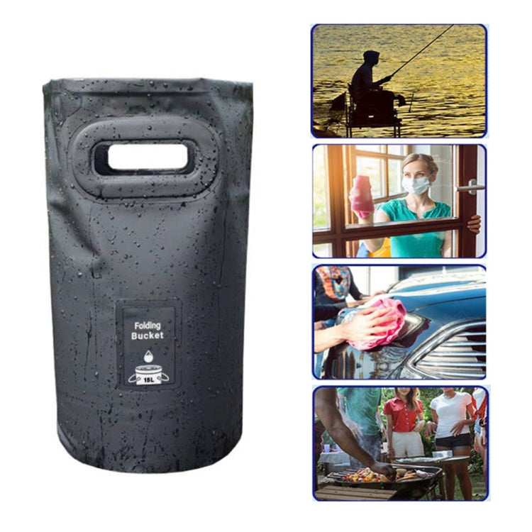 アウトドア折りたたみバケツ 便利なキャンプピクニック釣り用バレル、容量：15L、20L