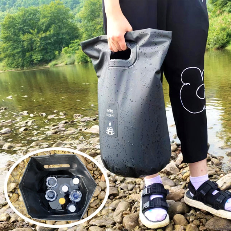 アウトドア折りたたみバケツ 便利なキャンプピクニック釣り用バレル、容量：15L、20L