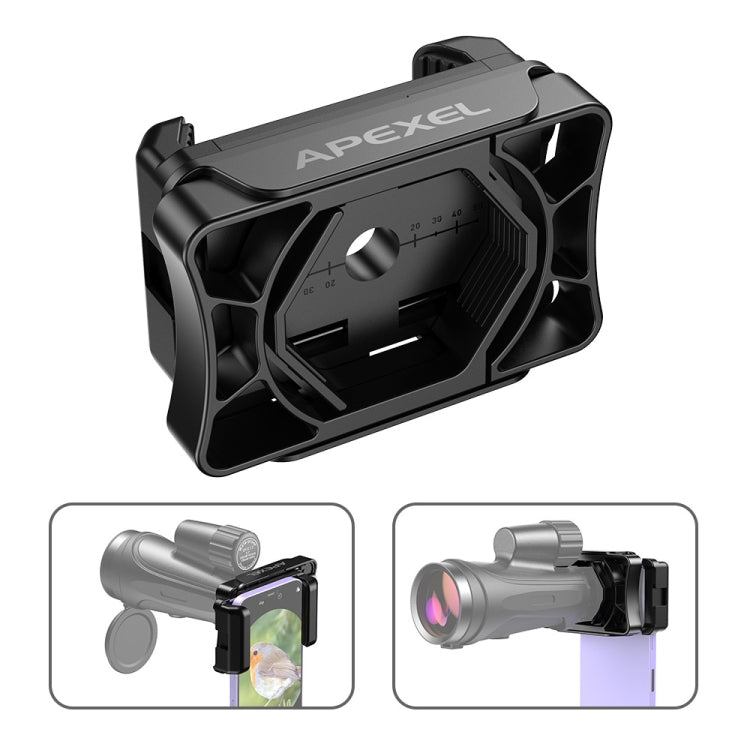APEXEL APL-F002 デュアルモノキュラー 鳥観察カメラ用ユニバーサル接眼レンズコネクター スマホアクセサリー APL-F002