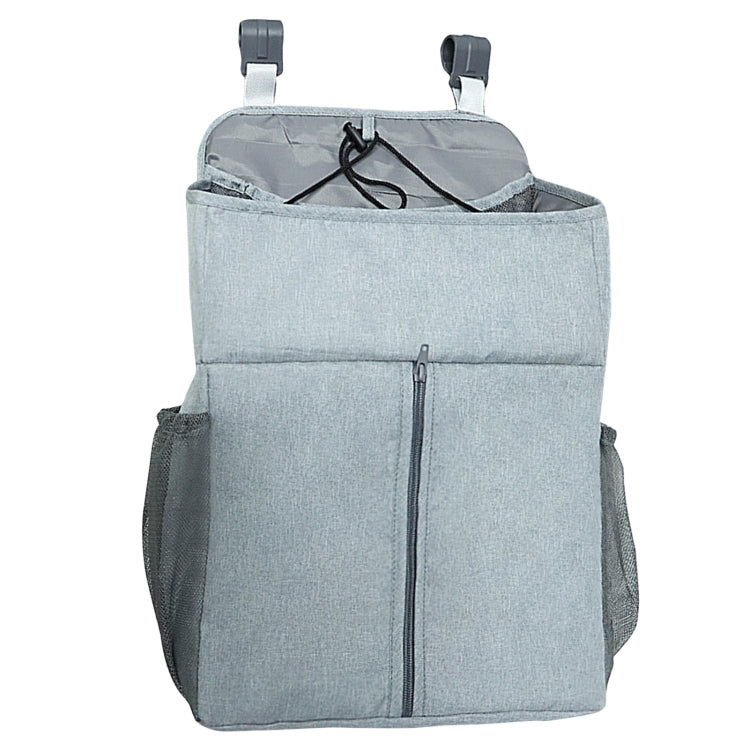Baby Bed Organizer Newborn Crib Diaper Storage Hanging Bags Bedside Shelf Bag, Linen Gray, Linen Pink