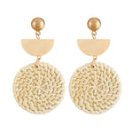 Bamboo Vine Handmade Woven Earrings Bosomia Style Earrings, E2002-1 Ear Hook Circle, E2002-2 Black Frame, E2002-3 Yellow Frame, E2002-4 Blue Frame, E2002-5 Knock Pattern Circle, E2002-6 Knock Pattern Deep Cake, E2002-7 Knock Pattern Water Drop