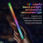 RGB音声制御リズム応答ライト 音楽環境LEDピックアップライト、充電式、プラグイン