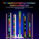 RGB音声制御リズム応答ライト 音楽環境LEDピックアップライト、充電式、プラグイン