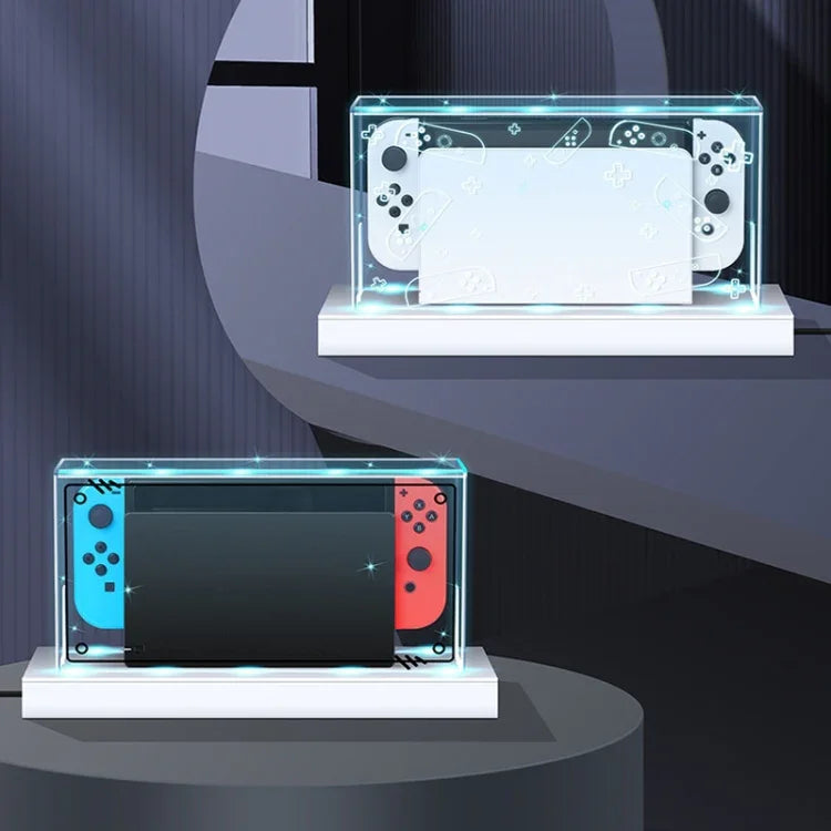 035 Nintendo Switch/OLEDゲームコンソール用ディスプレイ発光ベース防塵カバー、仕様：ライトベース、透明、ホワイトラベル、ブラックラベル、ハンドル、ジェットウォリアー、ノーブル、ゲンガー