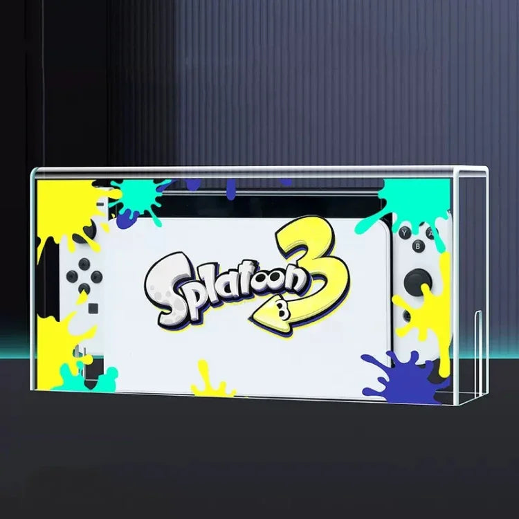 035 Nintendo Switch/OLEDゲームコンソール用ディスプレイ発光ベース防塵カバー、仕様：ライトベース、透明、ホワイトラベル、ブラックラベル、ハンドル、ジェットウォリアー、ノーブル、ゲンガー