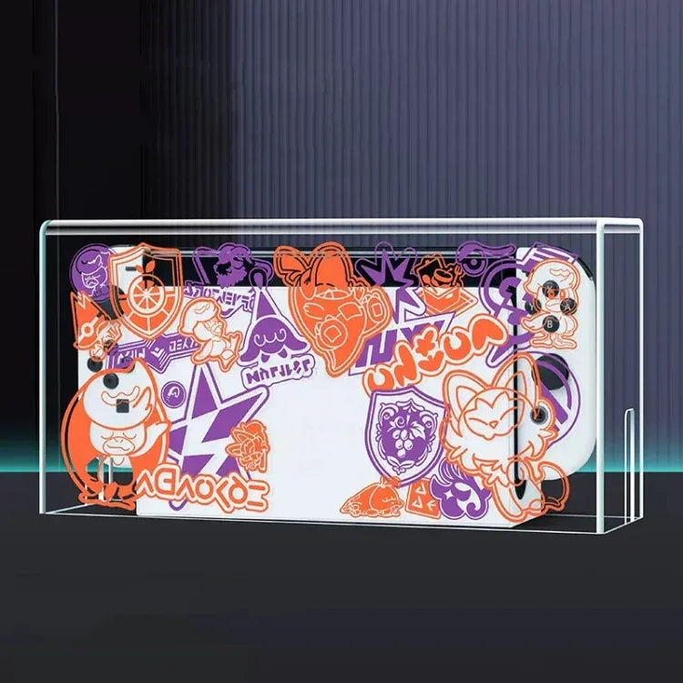 035 Nintendo Switch/OLEDゲームコンソール用ディスプレイ発光ベース防塵カバー、仕様：ライトベース、透明、ホワイトラベル、ブラックラベル、ハンドル、ジェットウォリアー、ノーブル、ゲンガー