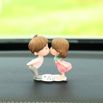 Car Ornament Ornament Lovely Kissing Couple Doll, Color:, Blue, Gray, Reading, Clever, Blue+Balloon, Blue+Blue White Balloon, Gray+Balloon, Gray+Gray Balloon, Reading+Balloon, Clever+Balloon, Stool Blue Couple, Stool Gray Couple, Stool Reading Couple  ...