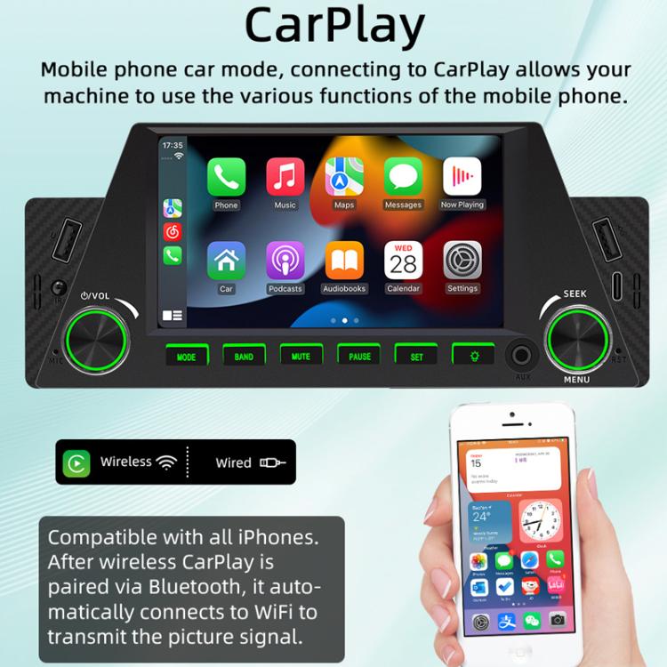 4.7 inch AUTO/CarPlay Navigation Bluetooth FM Radio Car MP5 Marquee, 161W