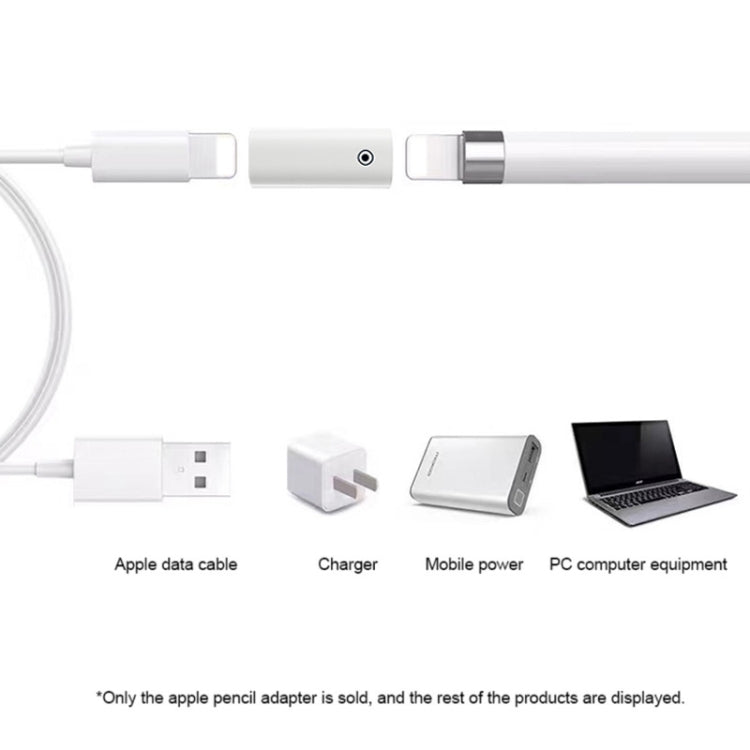 Apple Pencil 1/2用充電アダプタースタイラス充電コンバーター、8ピンメスからメス、8ピンメスからType-C/USB-Cメス