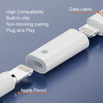 Apple Pencil 1/2用充電アダプタースタイラス充電コンバーター、8ピンメスからメス、8ピンメスからType-C/USB-Cメス