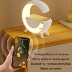 Smart Wireless Charging Ambient Light Bluetooth Speaker, DH001 (White)