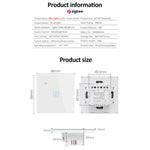 Tuya ZigBee 40A スマート高出力給湯器ライトエアコンスイッチ タイムボイスリモコン、ZigBee 40A ホワイト、ZigBee 40A ブラック