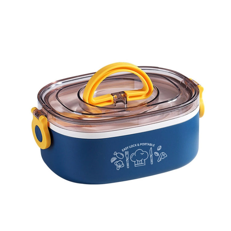 Large Capacity Oval Divided Portable Office Insulation Lunch Box, 600ml (Stainless Blue), 600ml (Stainless Yellow), 600ml (Stainless Purple), 1.2L (Stainless Yellow), 1.2L (Stainless Purple), 600ml (Plastic Blue), 600ml (Plastic Yellow)                ...