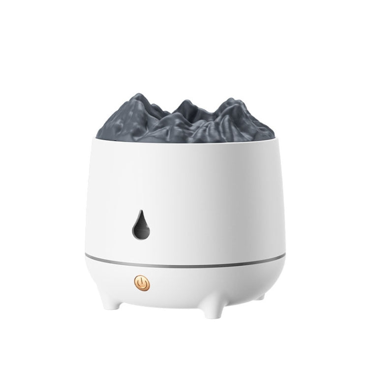 HS01 シミュレーション炎加湿器 ホームアロマテラピーマシン ナイトライト付き シミュレーション炎（ホワイト）、シミュレーション炎（ブラック）