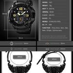 SKMEI 1637 Sports Digital Display Outdoor Shockproof Plastic Large Dial Men Watch, Black, Army Green, Blue Camouflage, Army Green Camouflage, Gray Black