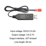 3.7V スマートチップ保護 USB バッテリープラグ充電ケーブル