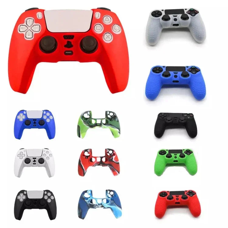 PS5コントローラー用シリコンケース保護カバー、ホワイト、ブラック、カモフラージュブルー、カモフラージュレッド、カモフラージュグリーン