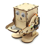 ロボットがコインを食べる子供向けDIY科学おもちゃ 教育用科学実験キット 木工細工、ロボットがコインを食べる