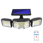 リモコン付きソーラー壁掛けライト LED三重回転センサー投光器、192LED一体型、192COB一体型、192LED分離型、192COB分離型